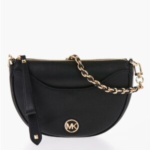 Michael Kors Dover Small Half Moon Pouchette Bag Goldtone Hardware NEW MSRP $298
